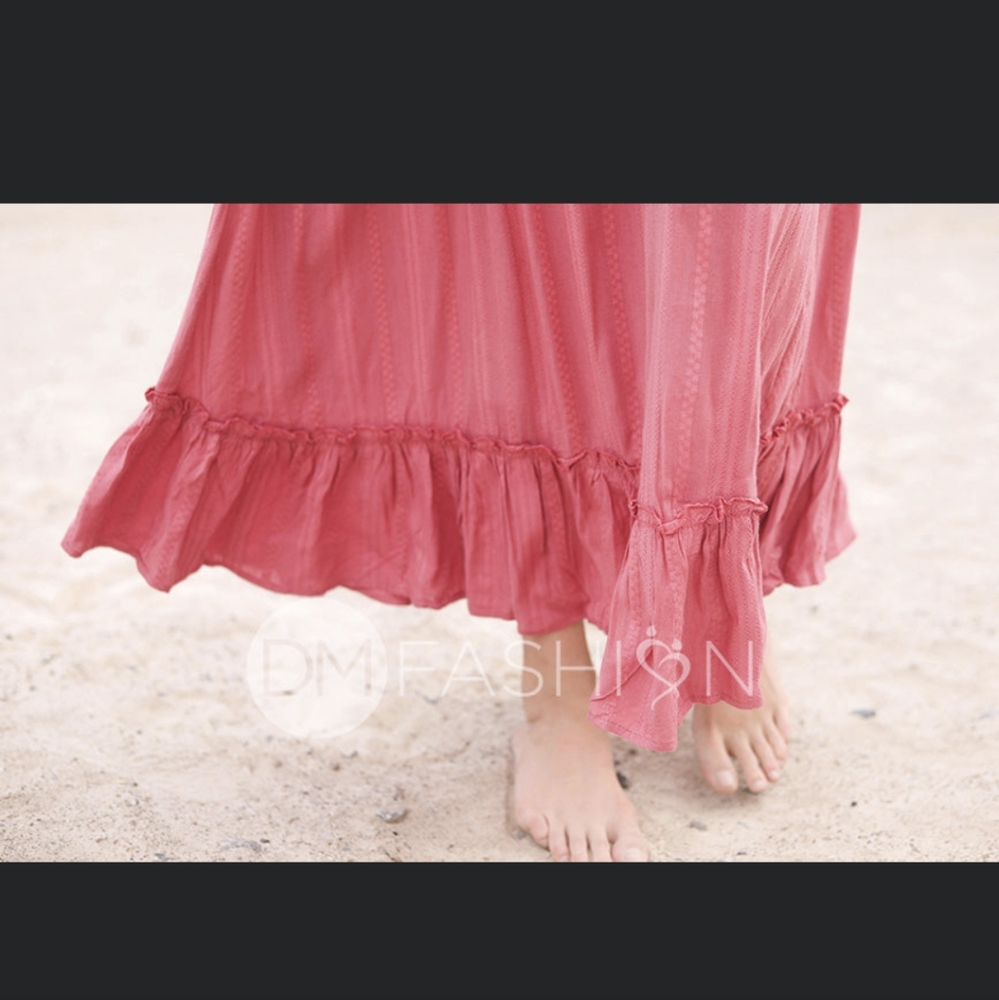 DMFashion Rose Pink Maxi skirt cotton M and XL - Picture 4 of 9